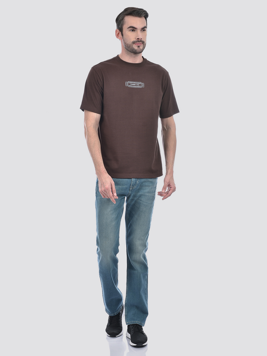 Numero Uno Men Graphic Print Brown T-Shirt